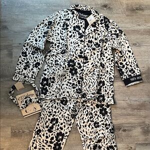 PJ Salvage Pajamas - Black and White Leopard Print